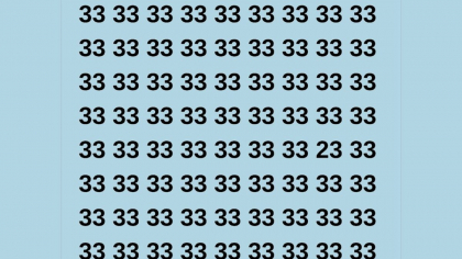Test de perspicacitate | Nu toate numerele din imagine sunt 33. Care este cel diferit?