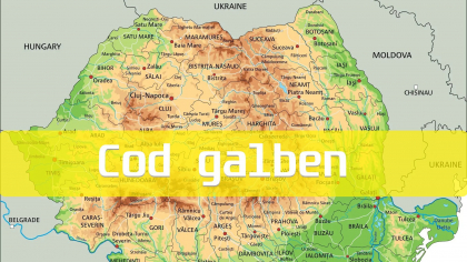 ANM a emis un Cod galben pentru opt județe. Ce zone sunt vizate de fenomene extreme