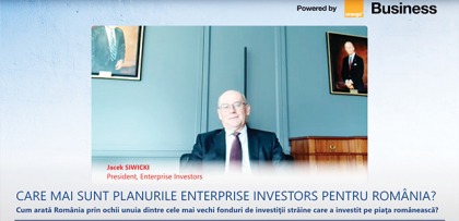 ZF Live. Jacek Siwicki, preşedintele fondului de investiţii Enterprise Investors: La noi investiţia minimă e de 20 mil. euro. Maximul din fondul actual e 50 milioane euro, plus coinvestitori şi datorie, deci putem ajunge la 80-100 mil. euro per tranzacţie. Chiar şi la minim, căutăm companii mari sau evaluări care justifică mărimea investiţiei