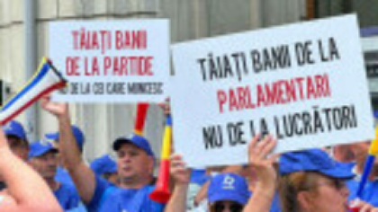 Angajații APIA și MIPE, în stradă. Sindicaliștii acuză că măsurile fiscale ale guvernului blochează fondurile europene