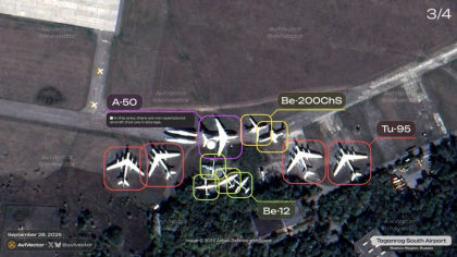 Avion spion al Rusiei în valoare de peste 300 milioane de dolari, observat în zona morții ucraineană