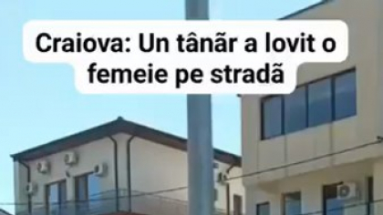 O tânără de 23 ani, lovită pe stradă de un necunoscut. Atacul a fost surprins în imagini video. „A dat-o cu capul de mașină!”