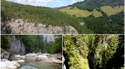 În Munții Hășmaș e un traseu spectaculos care atrage turiști din toată Europa: poduri suspendate, mini-cascade și poteci în serpentină