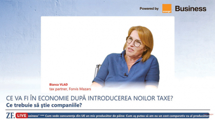Bianca Vlad, tax partner, Forvis Mazars: Statul trebuie să-şi crească credibilitatea şi o poate face printr-un efort de restructurare şi reorganizare a banului public. Altfel, vom avea nevoie de creşteri de taxe tot timpul