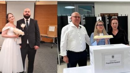 Nunţi şi majorate sărbătorite în secţia de votare. Românii votează în ultima zi de scrutin din diaspora