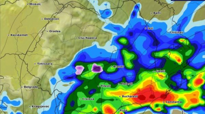 Cum se deplasează Ciclonul Barbara. ANM: „O activitate de o asemenea intensitate este mai rar întâlnită”
