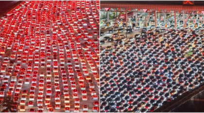 Vă plângeți de traficul din București? Priviți cum se circulă pe o autostradă din China