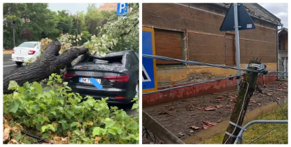 Panică în Timiș: o fetiță a fugit de acasă speriată de furtună, iar un băiețel a fost rănit de o bucată de acoperiș