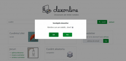 Dexonline a modificat sondajul pro-Nicușor Dan care condiționa accesul, după decizia BEC. Ce apare acum pe site