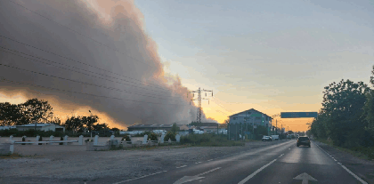 Incendiu și degajări mari de fum  la groapa de gunoi din Aninoasa. A fost emis un nou mesaj Ro-Alert