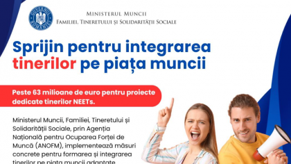Peste 63 de milioane de euro alocați pentru integrarea tinerilor pe piața muncii