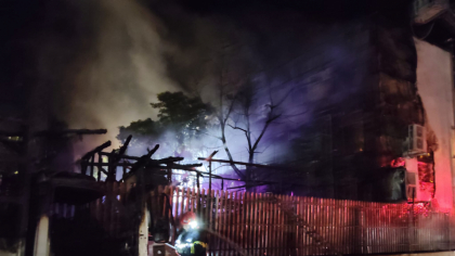 Incendiu la restaurantul Levant din Galați: 70 de persoane evacuate, intervin 5 autospeciale