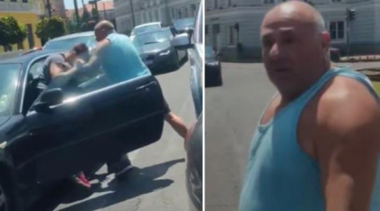 Un bărbat a fost reţinut după o bătaie în traficul din Arad. Momentul, filmat de un martor