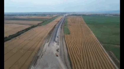 Cele mai recente imagini de pe cel mai avansat șantier al Autostrăzii A7, între Focșani și Bacău