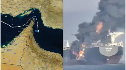 Prețul petrolului crește. Cea mai mare îngrijorare e legată de livrările prin strâmtoarea Ormuz, două petroliere au luat foc în zonă