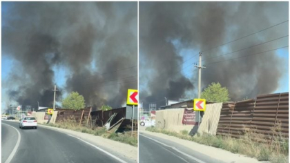 Incendiu masiv la groapa Glina, lângă București: traficul pe centura Capitalei este blocat, a fost emis mesaj RO-Alert