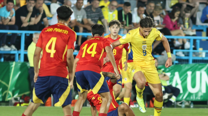 România U19-Spania U19 1-3 la Campionatul European de fotbal Under-19 ținut la București