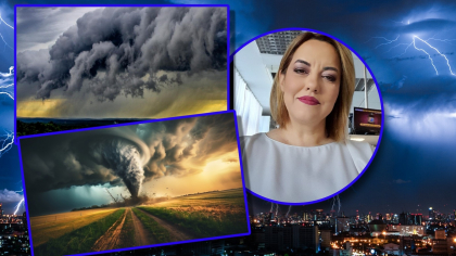 EXCLUSIV Traseul ciclonului care lovește mâine România. Ploi cu găleata, grindină și vijelii. Oana Păduraru (ANM): „Se va răcori în toată țara”