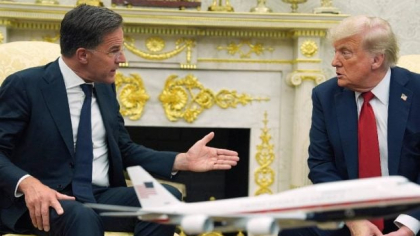 Donald Trump, întâlnire cu Mark Rutte: Țările NATO vor cumpăra arme americane de peste un trilion de dolari anual/ Am putea aplica taxe vamale de 100% Rusiei