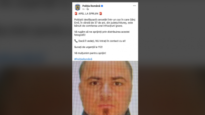 Criminalul tinerei din Mureș este căutat de polițiști: „Se joacă cumva cu autoritățile”. Unde ar fi fost văzut acesta