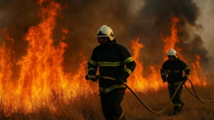 Planul Roșu de Intervenție, activat. Zeci de bătrâni dintr-un azil, în pericol din cauza unui incendiu de vegetație, au fost evacuați de urgență