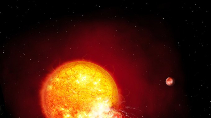 Un fenomen unic în Univers. O exoplanetă declanșează erupții solare devastatoare pe steaua sa gazdă