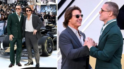 După 30 de ani, Brad Pitt şi Tom Cruise au făcut senzaţie pe covorul roşu la premiera filmului F1, la Londra: "Fraţi din mame diferite"