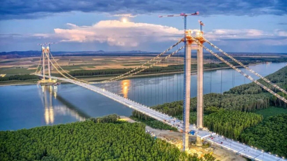 Se deschide oficial „Golden Gate-ul” României. Podul care leagă Brăila de Tulcea, complet funcțional