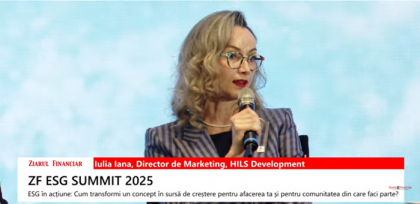 Iulia Iana, Director de Marketing, HILS Development: 90% din materialele folosite pe şantiere provin de la producători locali, ceea ce ajută şi la partea de protecţie a mediului. Alegem furnizori aliniaţi al normele ESG