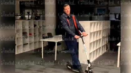 Moșteanu, comandat de trotinetă