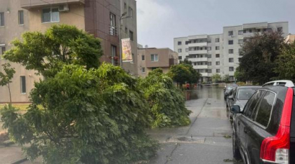 Furtună cu efect de uragan în București. O femeie a fost ucisă după ce bucăți din acoperișul vecin au zburat la ea în casă