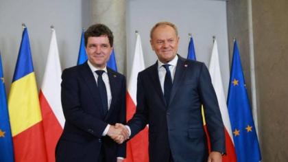 Primele imagini cu Nicușor Dan la Varșovia: „Am o primă discuție cu prim-ministrul Donald Tusk”