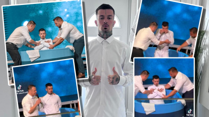 VIDEO Zanni s-a pocăit la o biserică din Irlanda! Pe TikTok au apărut primele imagini de la botez cu câştigătorul Survivor România
