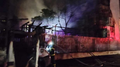 Incendiu puternic la restaurantul Levant din Galați. Focul a izbucnit în timpul unei petreceri cu 70 de oameni