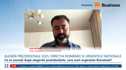 Radu Magdin, CEO, Smartlink Communications: „Foarte probabil ne îndreptăm spre un guvern minoritar cu susţinere parlamentară de la PSD. Un viitor cabinet ar putea fi PNL-USR-UDMR, condus de Bolojan”