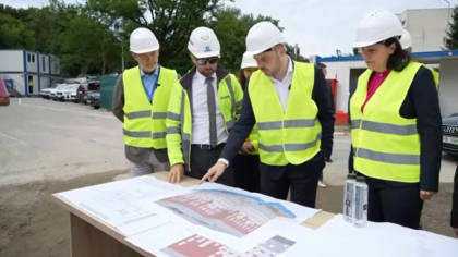 Alexandru Rogobete, în vizită oficială la Târgu Mureș, pe șantierul viitorului Institut de Boli Cardiovasculare
