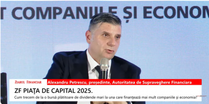Alexandru Petrescu, ASF: Din primăvara acestui an, piaţa bursieră a avut un zbor care a luat constant altitudine, chiar dacă a fost cu trepidaţii