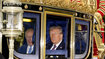 Ceremonii fastuoase la Castelul Windsor. Donald Trump a fost plimbat cu trăsura regală