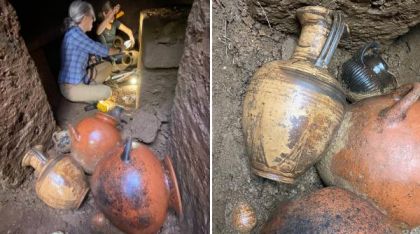 Descoperire arheologică remarcabilă: Un mormânt antic intact, sigilat acum 2.700 de ani, a fost găsit în tuf vulcanic, lângă Roma