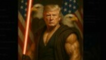 Casa Albă, ținta ironiilor pe X. A pus o poză cu Donald Trump având o sabie laser ”Sith”, susținând că el nu este ”imperiul”