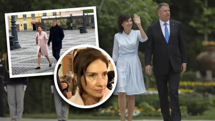 Carmen și Klaus Iohannis, de mână spre secția de votare din Sibiu. Apariție sobră a fostului președinte și a soției acestuia
