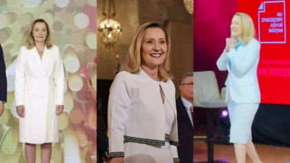 Elena Lasconi, trei dezbateri electorale și trei ținute albe. Semnificația din spatele alegerilor vestimentare ale candidatei la președinție