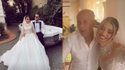 Imagini de la nunta fiicei lui Mugur Mihăescu. Ivona s-a căsătorit religios Vlad Gabura
