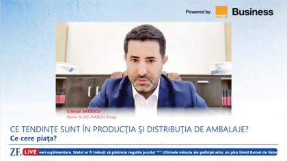 ZF Live. Cristian Bădescu, proprietar şi CEO al Inatech Group: Vedem multe companii din China care investesc în România în producţia de componente auto şi care vin cu cerinţe greu de îndeplinit. Am înfiinţat în 2010 compania. Am avut scădere de până la 20% în automotive, am încercat să recuperăm din comerţul online