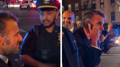 Viral cu Macron blocat în trafic la New York. L-a sunat pe Trump: „Te aștept pe stradă!” VIDEO