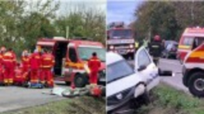 Tragedie în Mureș. Doi bărbați și-au pierdut viața, după ce motocicleta lor a intrat violent în două mașini