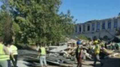 Deţinuţi de la mai multe penitenciare au fost trimiși să ajute la curăţenie la Academia Militară | FOTO
