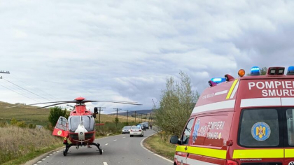 Elicopterul SMURD, solicitat la Sibiu după un accident rutier