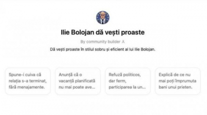 „Ilie Bolojan dă vești proaste”. O româncă a creat o extensie a ChatGPT care îl imită pe premier când îți răspunde la mesaje