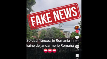 Fake news cu soldați francezi deghizați în jandarmi pe străzile din România. MApN avertizează: „E o dezinformare periculoasă”